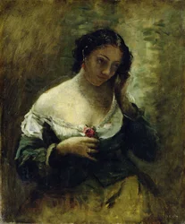 La fille à la rose, vers 1865